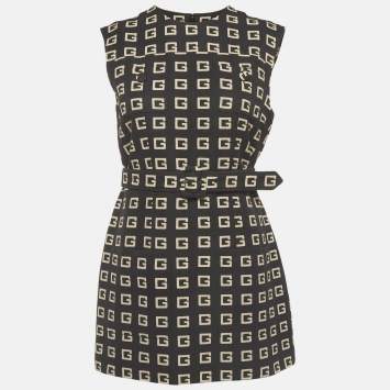 Black Square G Print Faille Be