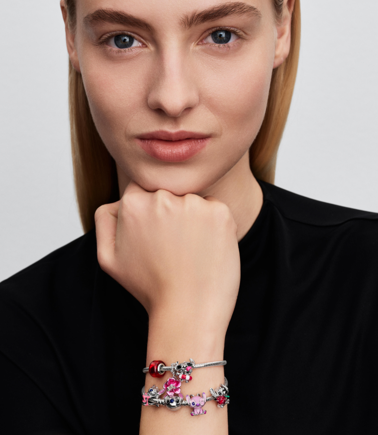 Stitch charms on bracelet