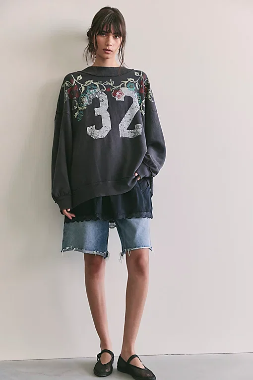 We The Free Palm Spring Turtleneck Graphic Pullover