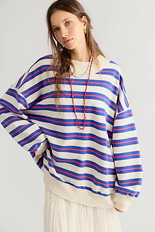 Palm Springs Striped Pullover