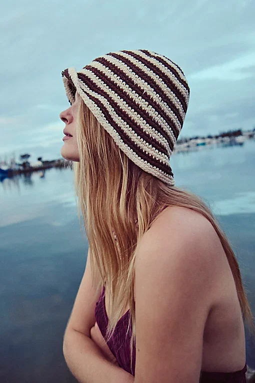Striped Crochet Sailor Hat