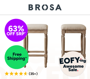 Set of 2 Brosa Clovis Counter Stools (65cm) Product Image