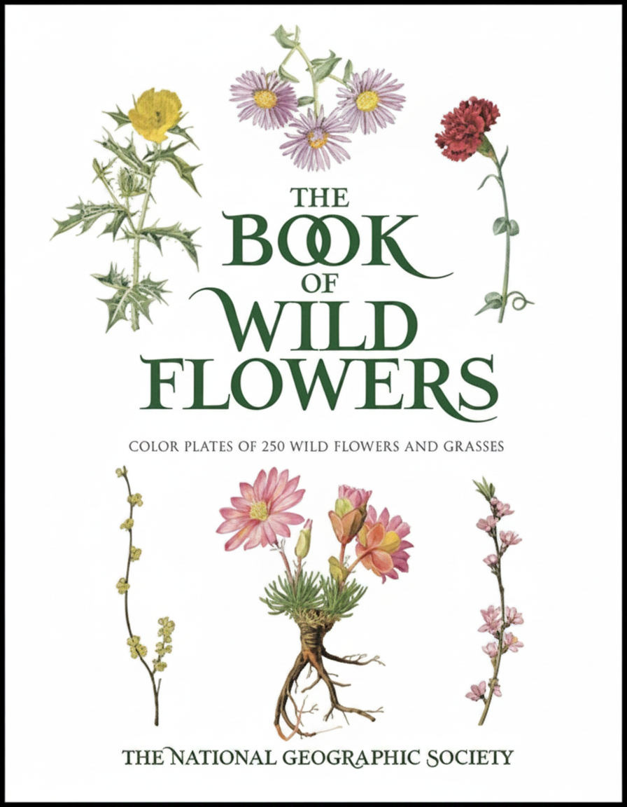 Cover of "The Book of Wild Flowers" by National Geographic Society.