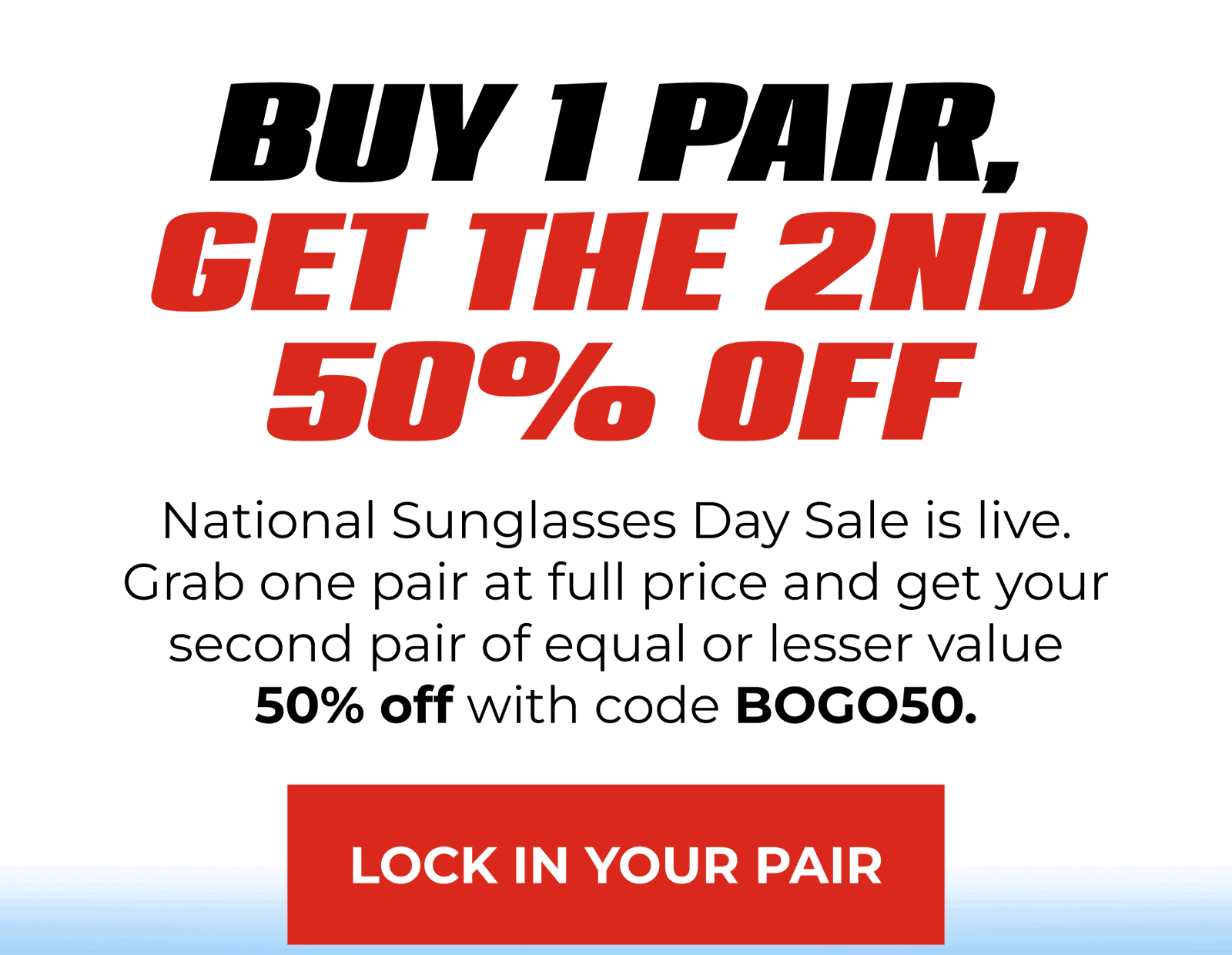 Buy 1 Pair, Get The 2nd 50% Off