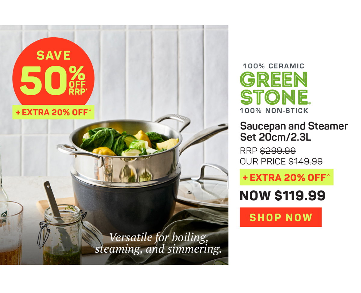 Baccarat GREEN STONE Saucepan and Steamer Set 20cm/2.3L
