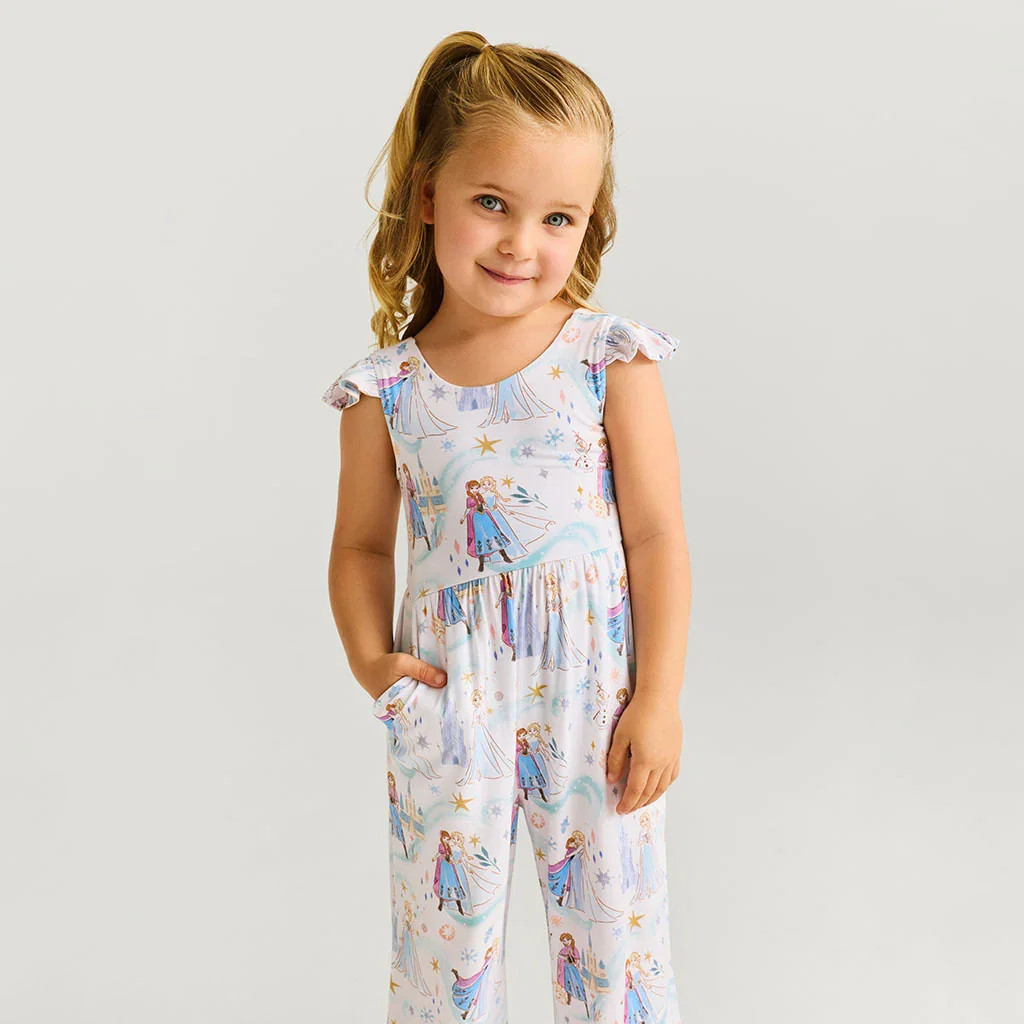 Image of Disney Elsa & Anna Scoop Back Jumpsuit