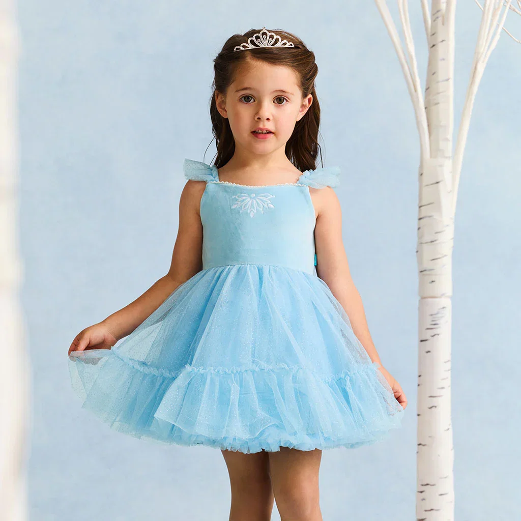 Image of Disney Frozen Elsa Velour Petticoat Dress