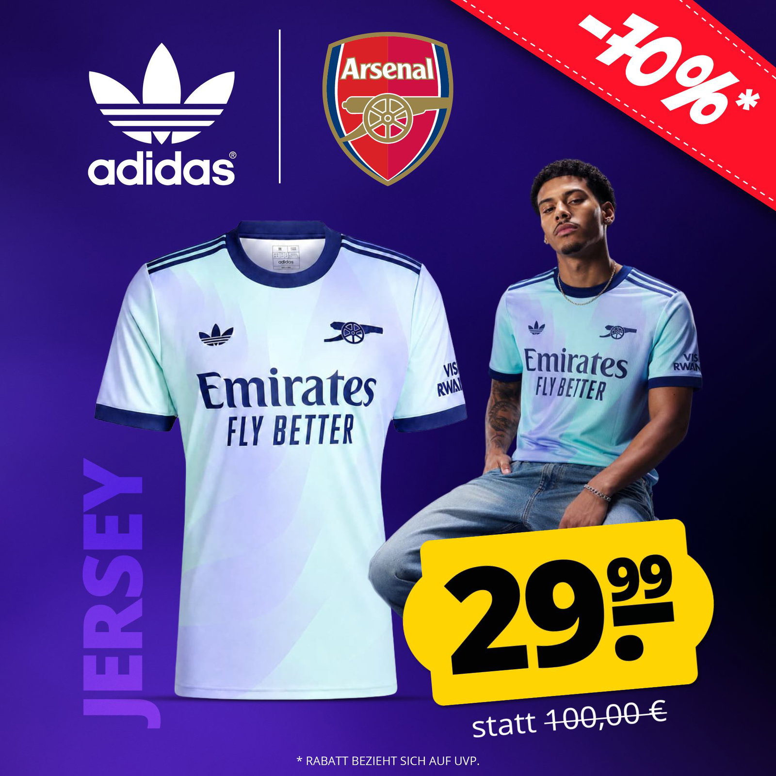 Arsenal London FC adidas Originals Herren Ausweich Trikot 