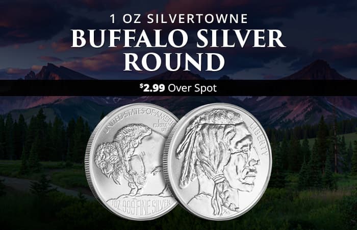 ON SALE: 1 oz SilverTowne Buffalo Silver Round (New)