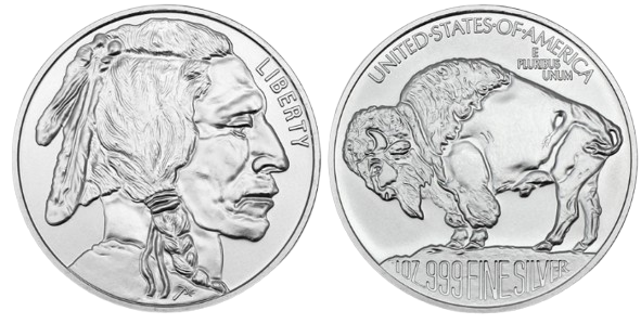 ON SALE: 1 oz SilverTowne Buffalo Silver Round (New)