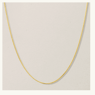 A dainty gold chain.