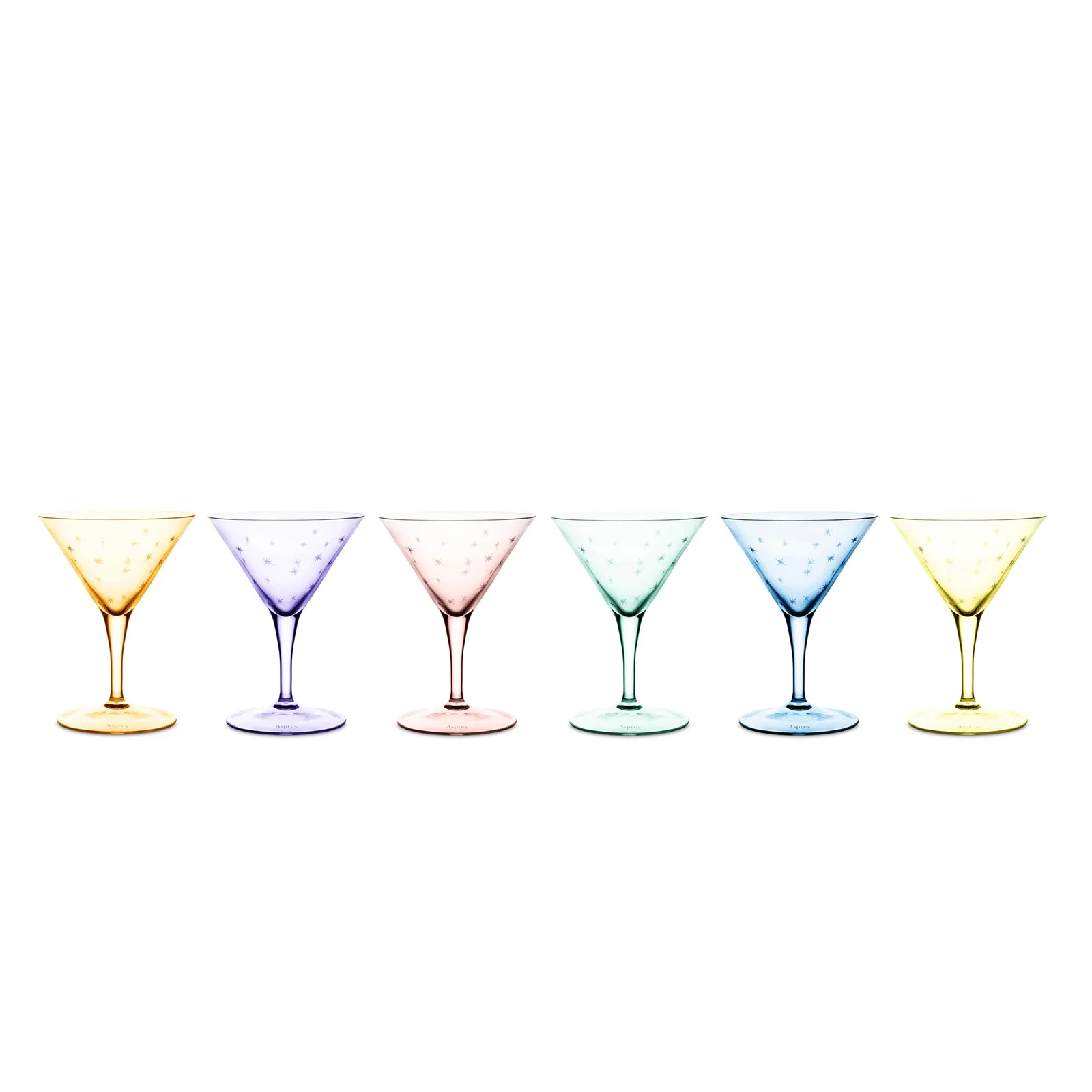 Image of STAR CRYSTAL MARTINI GLASSES, SET OF 6