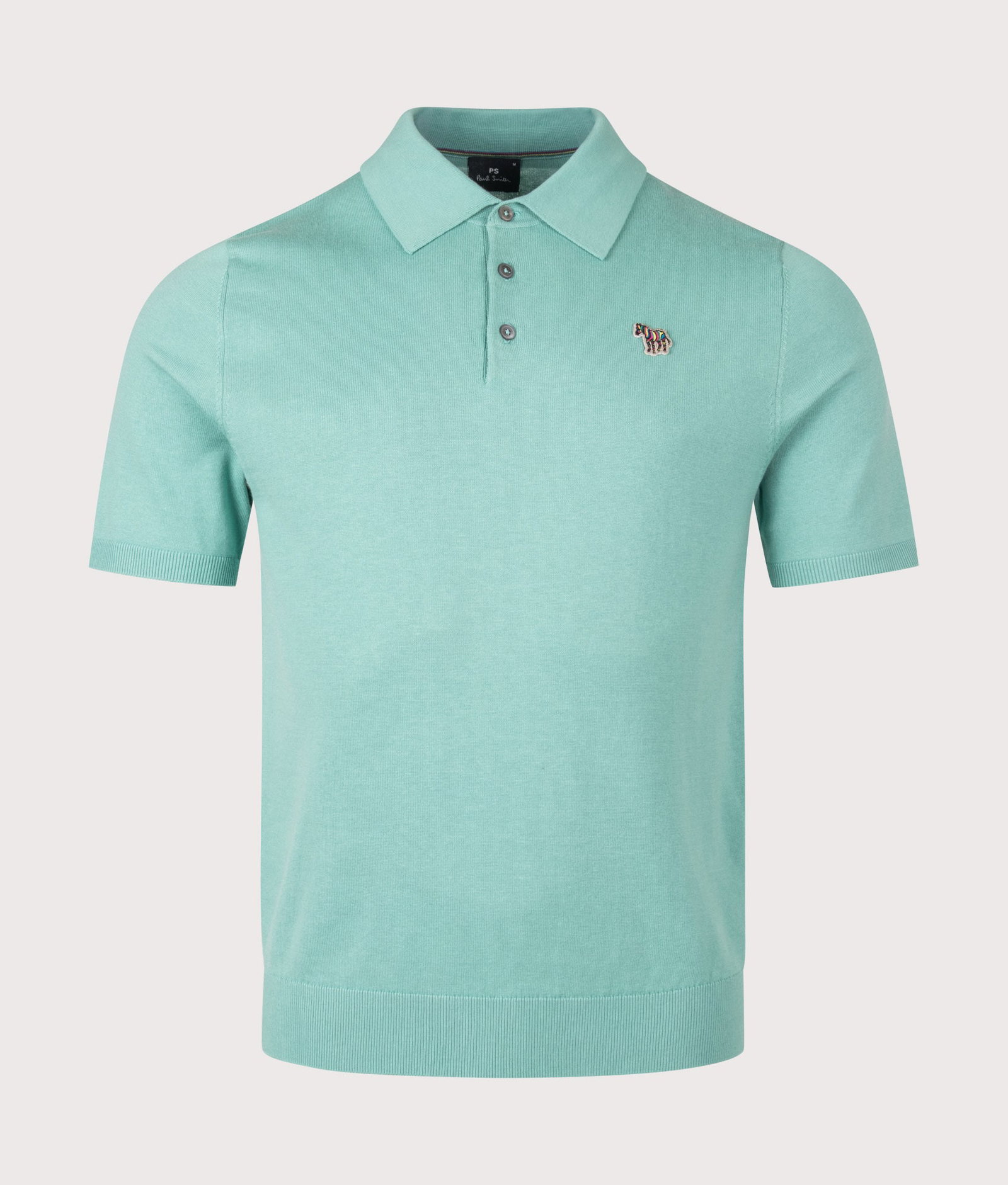 Regular Fit Zebra Badge Knitted Polo Shirt