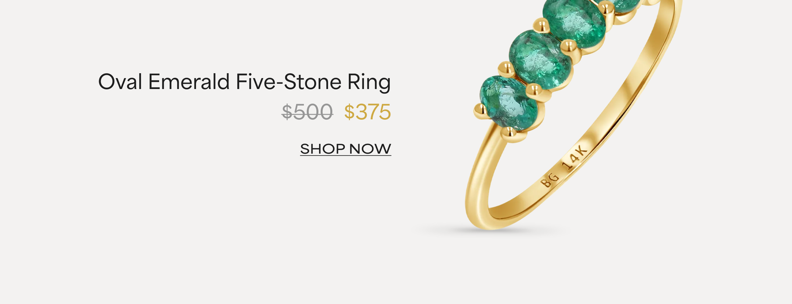 Oval Emerald Five-Stone Ring