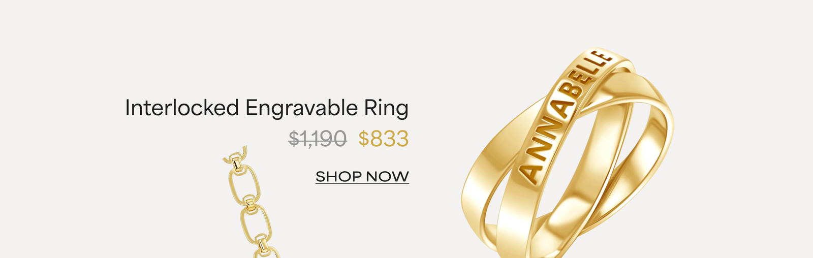 Interlocked Engravable Ring