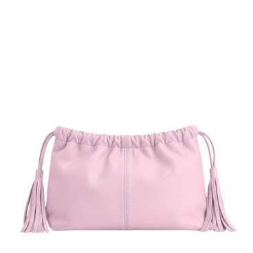 Pink Leather Clutch