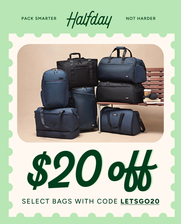 $20 off select bags with code LETSGO20