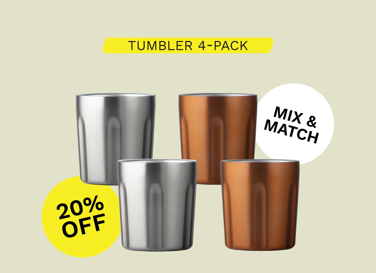 Shop Tumbler 4-Pack and get 20% Off