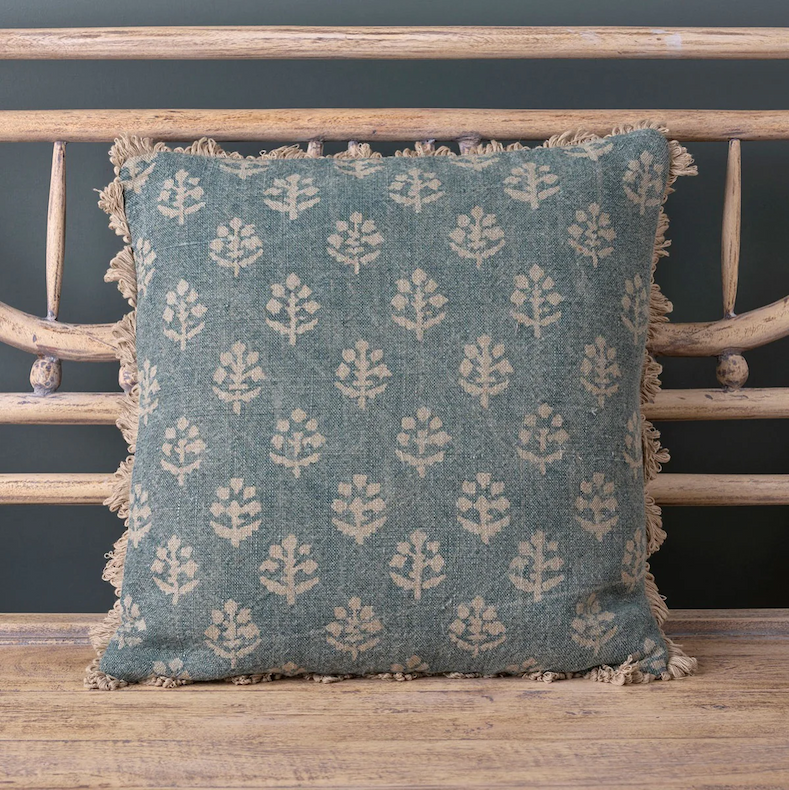 Denim Blue Megha Linen Cushion