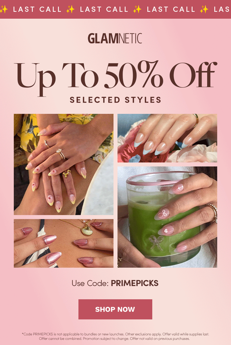 Shop Up To 50% Off Selected Styles with the code PRIMEPICKS
