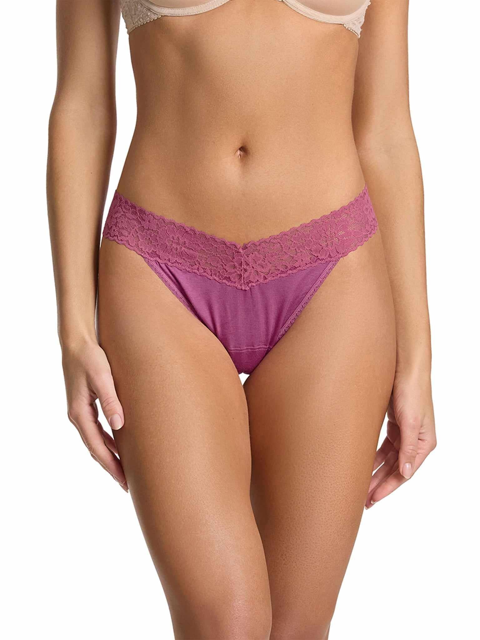 Image of DreamEase™ Original Rise Thong California Raisin Purple Sale