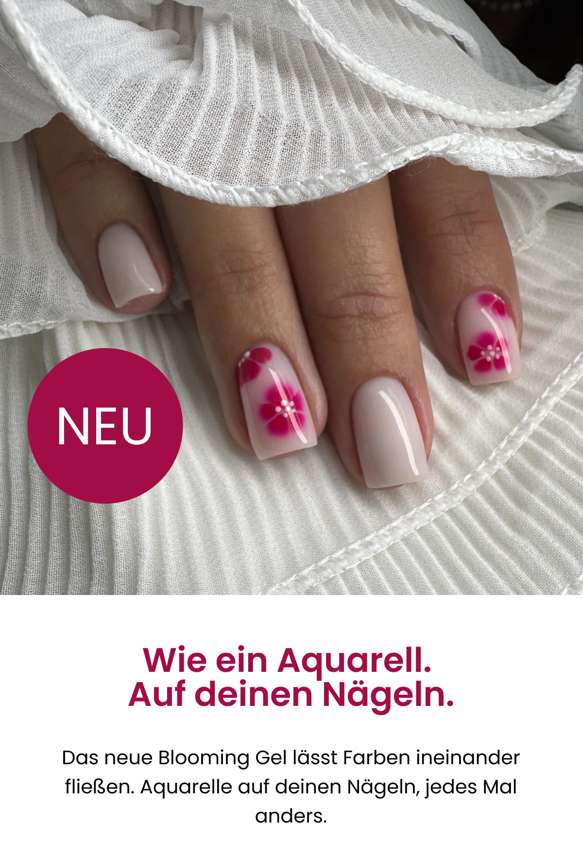 Wie ein Aquarell. Auf deinen Nägeln.