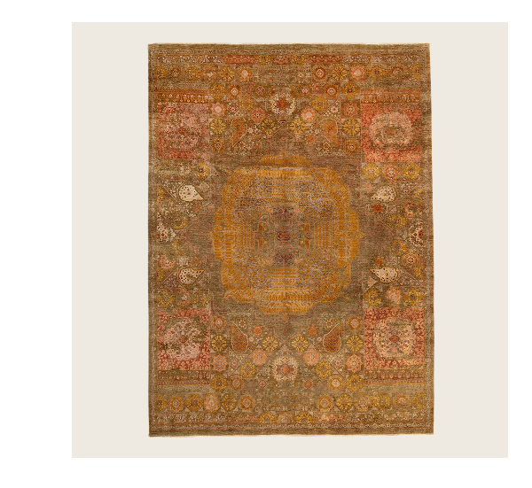 Brown Traditional Wool Rug - 9'1" x 12'1"
