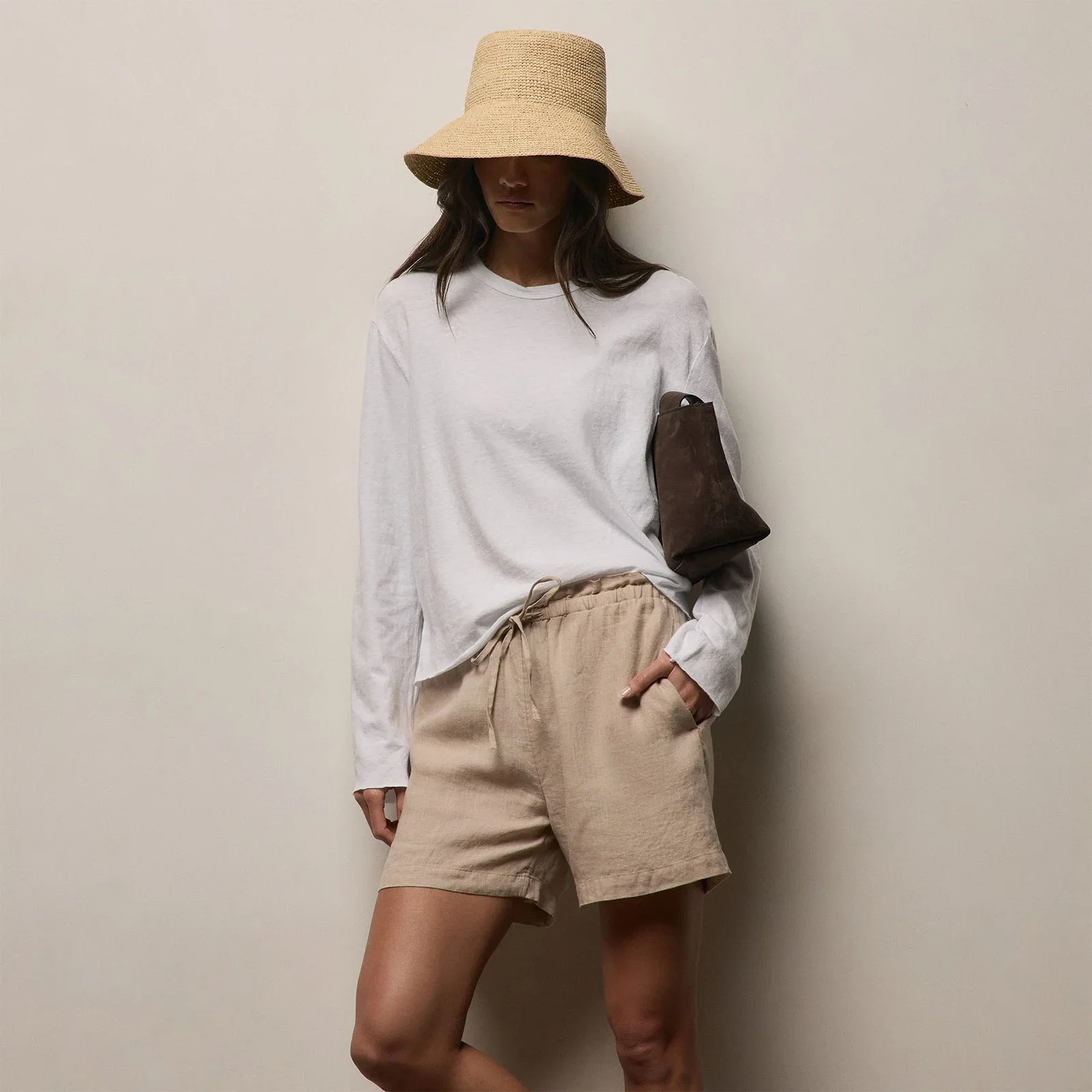 Image of Slub Jersey Long Sleeve Tee - White