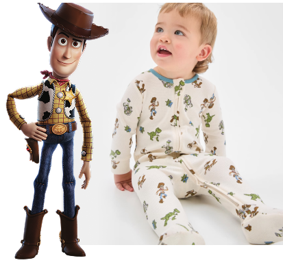 Toy Story baby organic cotton waffle zip coverall