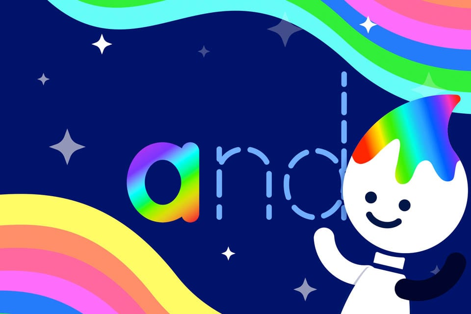 Play Rainbow Traceable - “and”