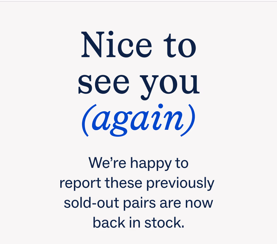 Nice to see you