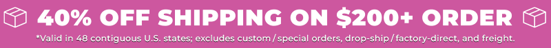 40% Off Shipping on $200+