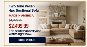 Two Tone Pecan 4pc Sectional Sofa