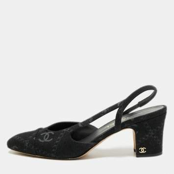 CC Size 39.5 Black Denim Sling