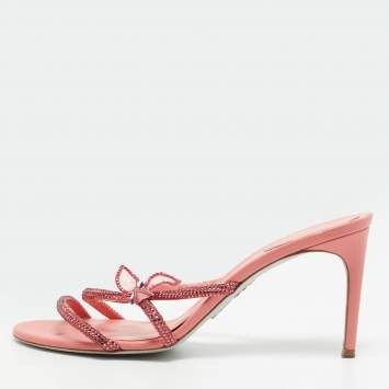 Size 39 Pink Leather  Crystal 