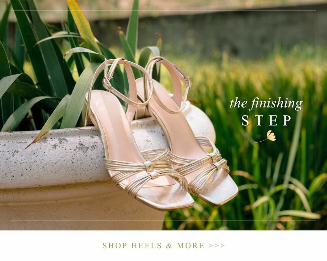 The finishing step. Shop Heels & More.