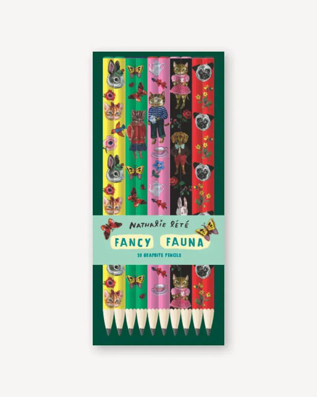 Image of Fancy Fauna: 10 Graphite Pencils