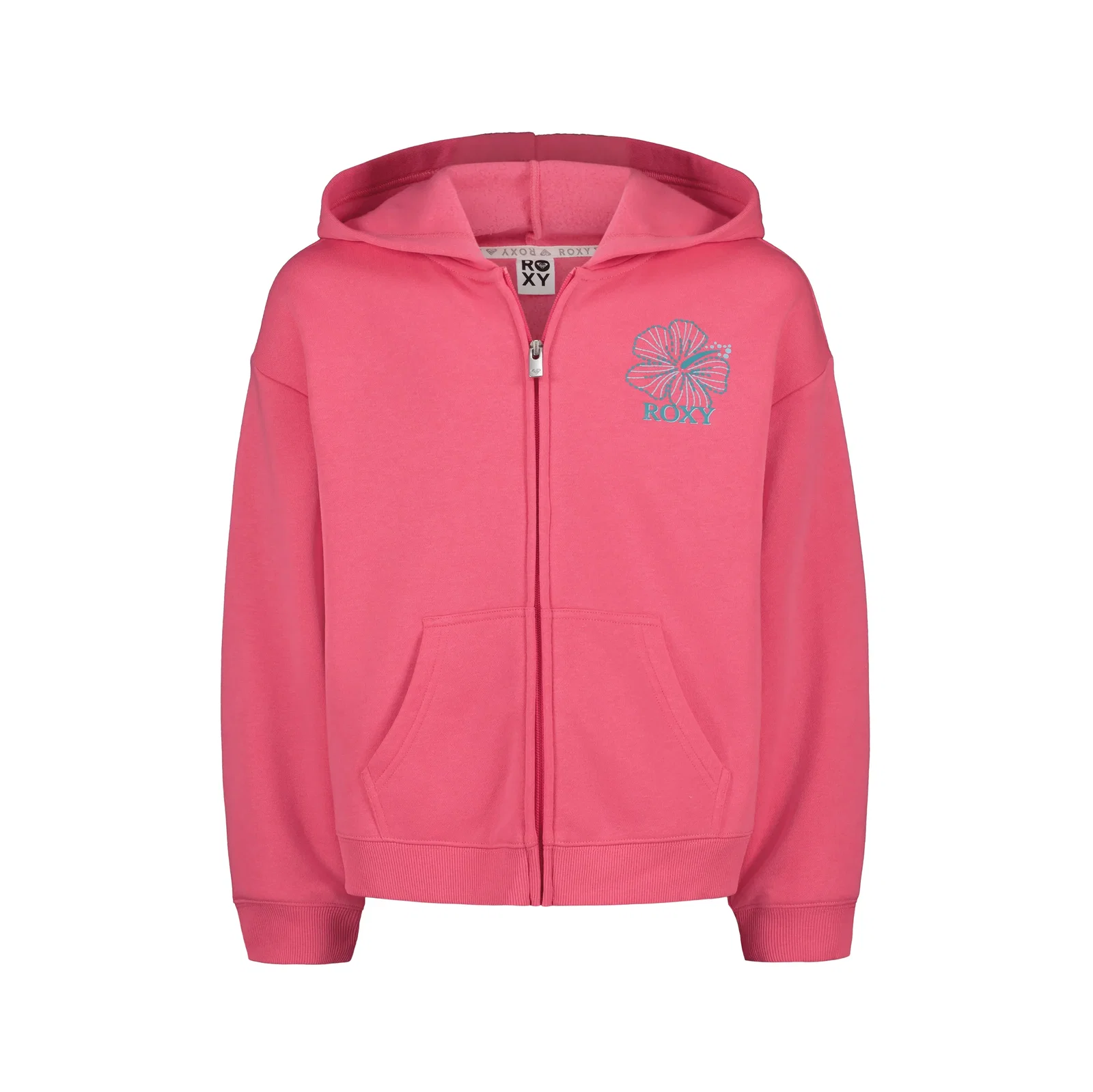 Image of Girls' Hibiscus Stitch Zip Hoodie