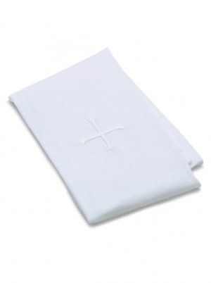 6" x 10" White Cross Home Communion Purificator
