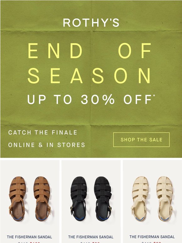 Good news. Up to 30% off.