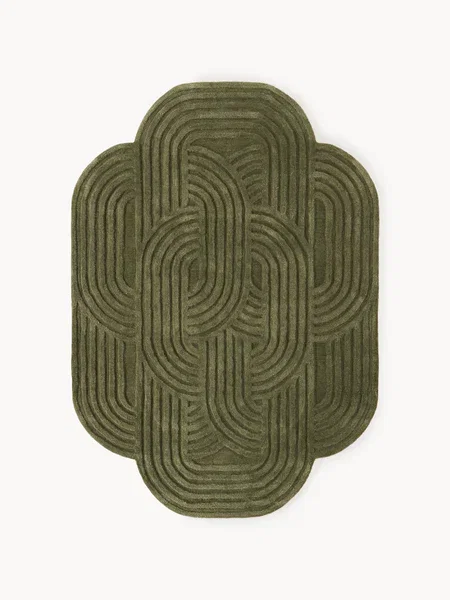 Alfombra texturizada de forma orgánica Koli