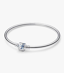 Sparkling Barrel Clasp Bangle