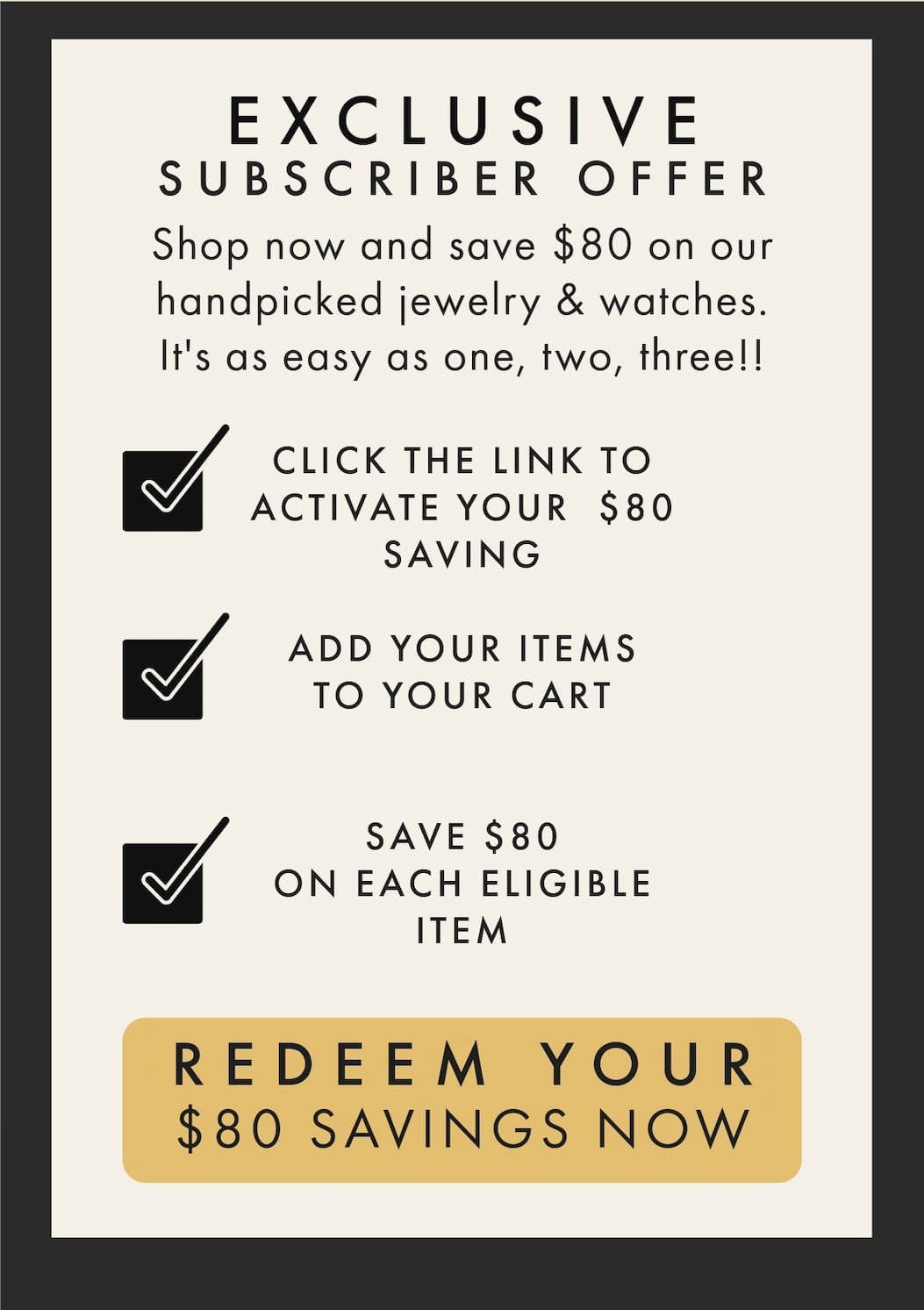 Activate Your $80 Voucher