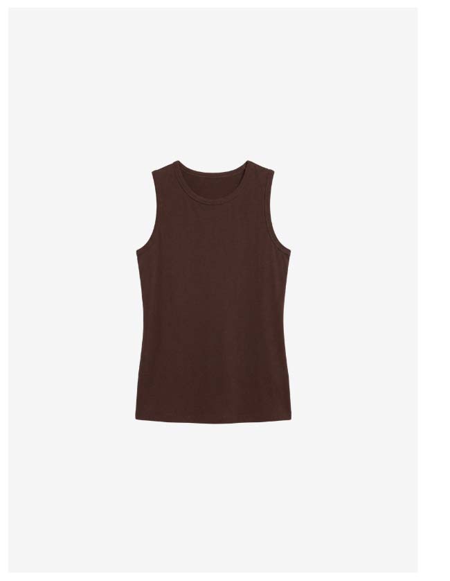 Ribbed Crew-Neck Tank