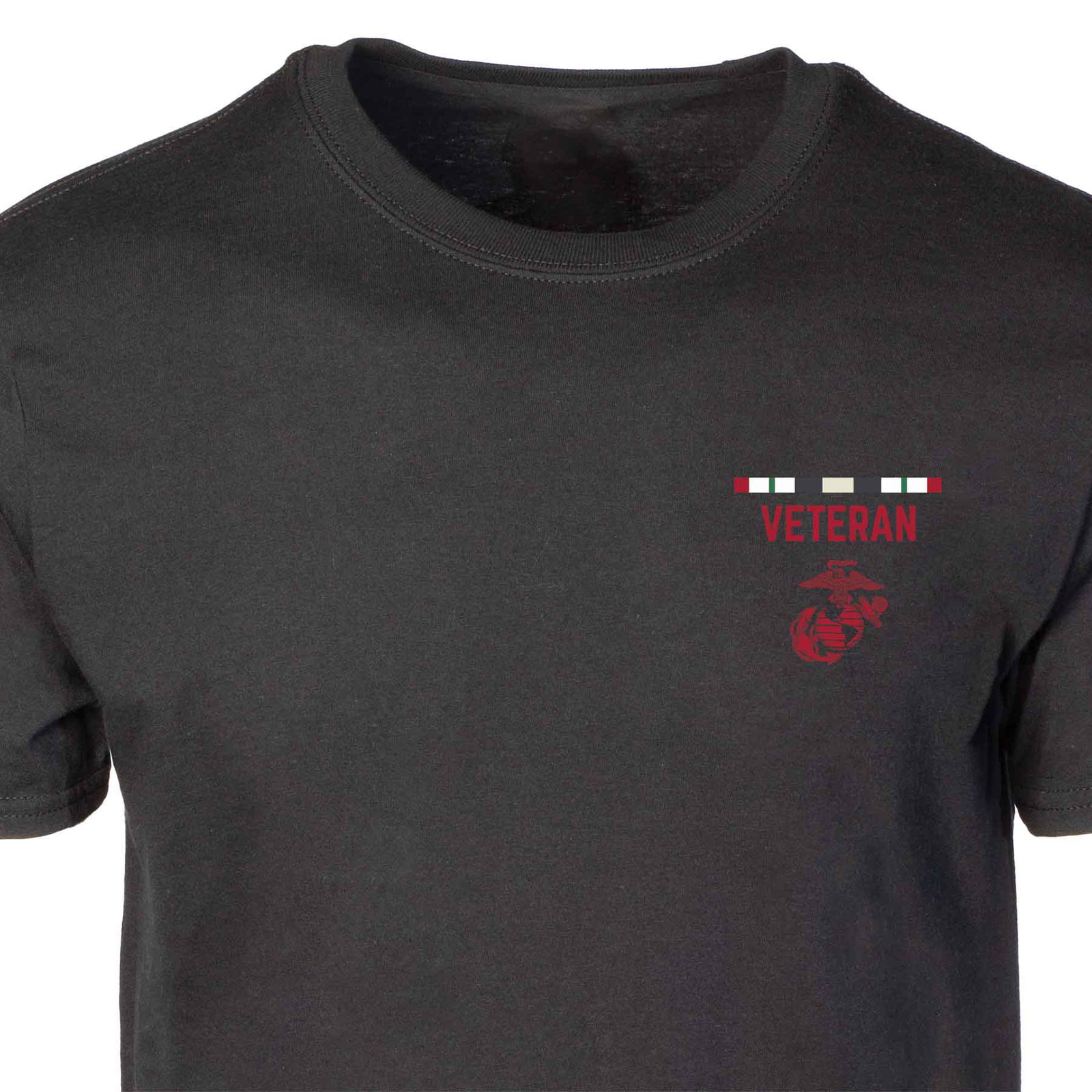 Image of USMC Personalized Conflict and Rank T-shirt - Left Chest