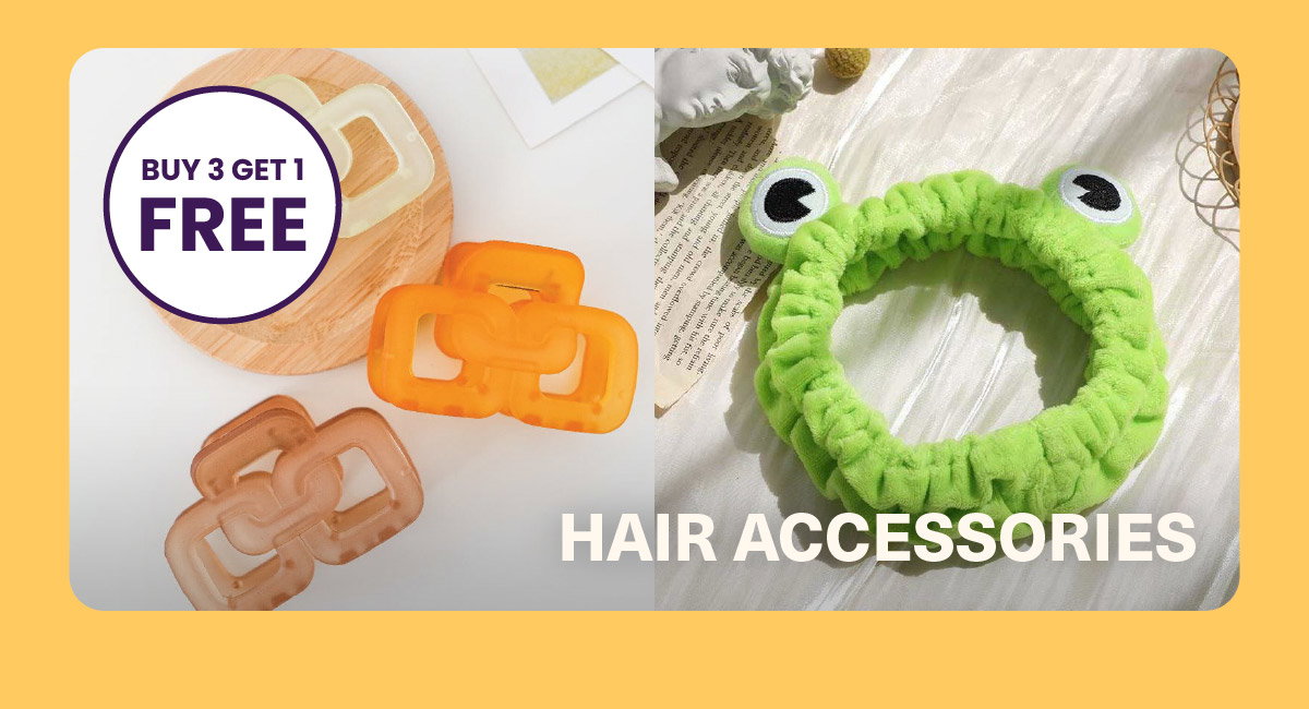 HAIR ACCESSORIES BUY 3 GET 1 FREE.
