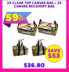 2x Clear Top Canvas Bag + 2x Canvas Recovery Bag