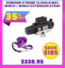 Domin8r Xtreme 12000lb MKII Winch + Winch Extension Strap