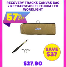 Recovery Tracks Canvas Bag + Rechargeable Lithium LED Worklight