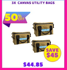 3X  Canvas Utility Bags